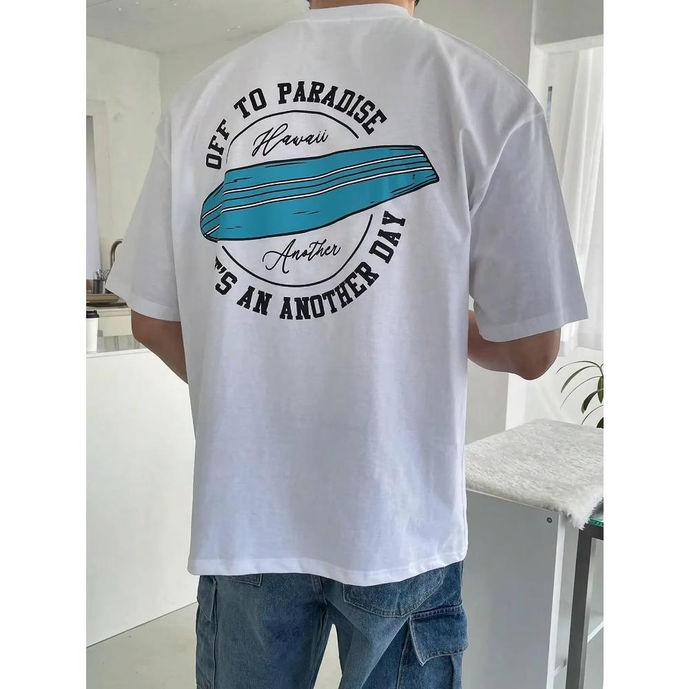 Verso il Paradiso È un Altro Giorno Magliette da Uomo Moda Traspirante Maglietta Vestiti Cotone Estate Larga Casual Maglietta Oversize