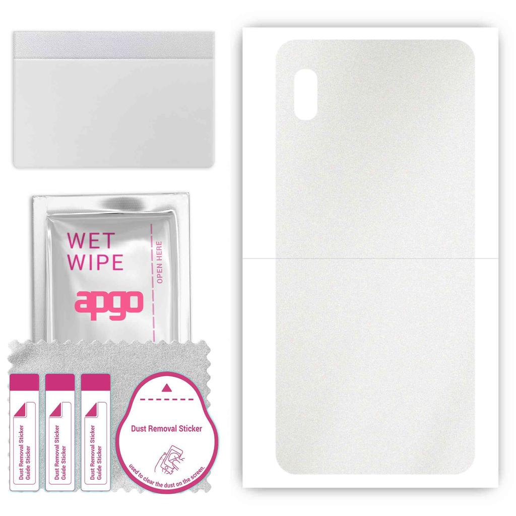 apgo Protective Skin Sticker for the Back Compatible with Samsung Galaxy A10s, Wrap Film, Foil, Vinyl - Pattern Matte Transparent