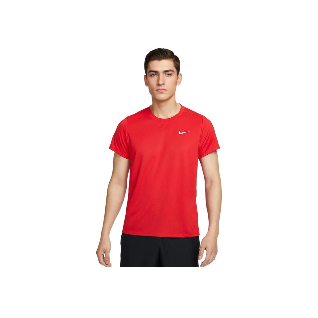 Nike Court Victory Dri-Fit FW24 Quick-Dry Tennis T-Shirt Men Tops University-Red White FZ6922-657
