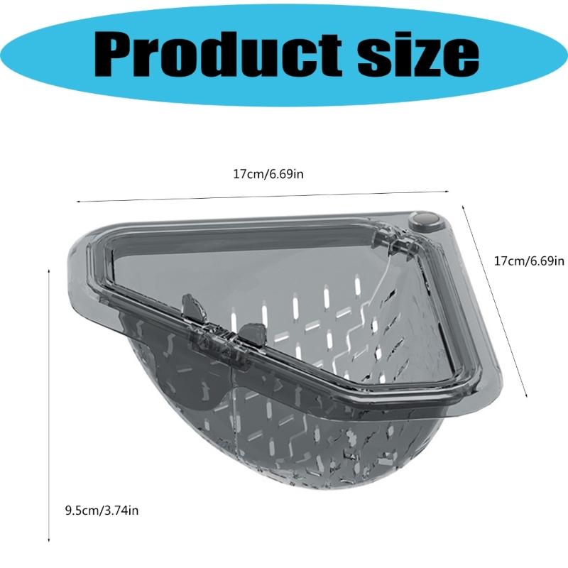 Compact Magnetic Triangle Drain Basket For Small Kitchens With Space Saving Design And For Vegetables Utensils
