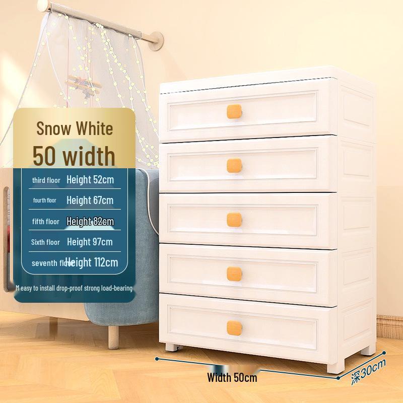 Multilayer Plastic Storage Cabinet: Drawer-Style for Bedroom and Nursery
