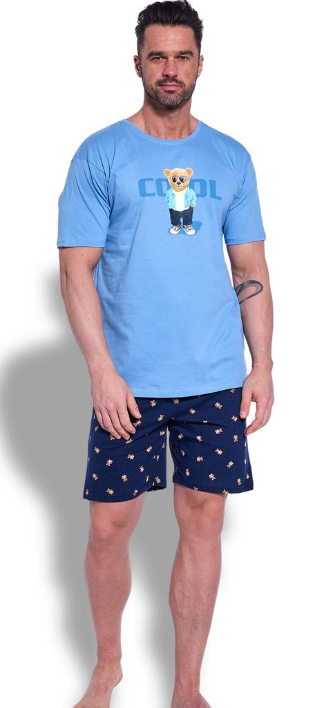 Cornette Men's Pajamas Short Sleeve Teddy Bear Shorts Cotton
