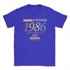 Streetwear TShirt Summer Vintage 1986 40th Birthday Aged Perfectly Gift Novelty T Shirts Cotton Tee Shirt for Couple Top Tees