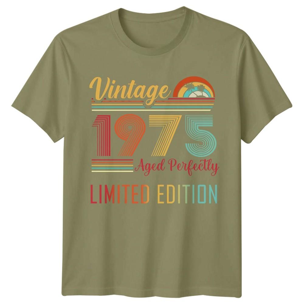 Vintage 1975 Unisexs TShirt 51st Birthday Aged Limited Edition Gift
