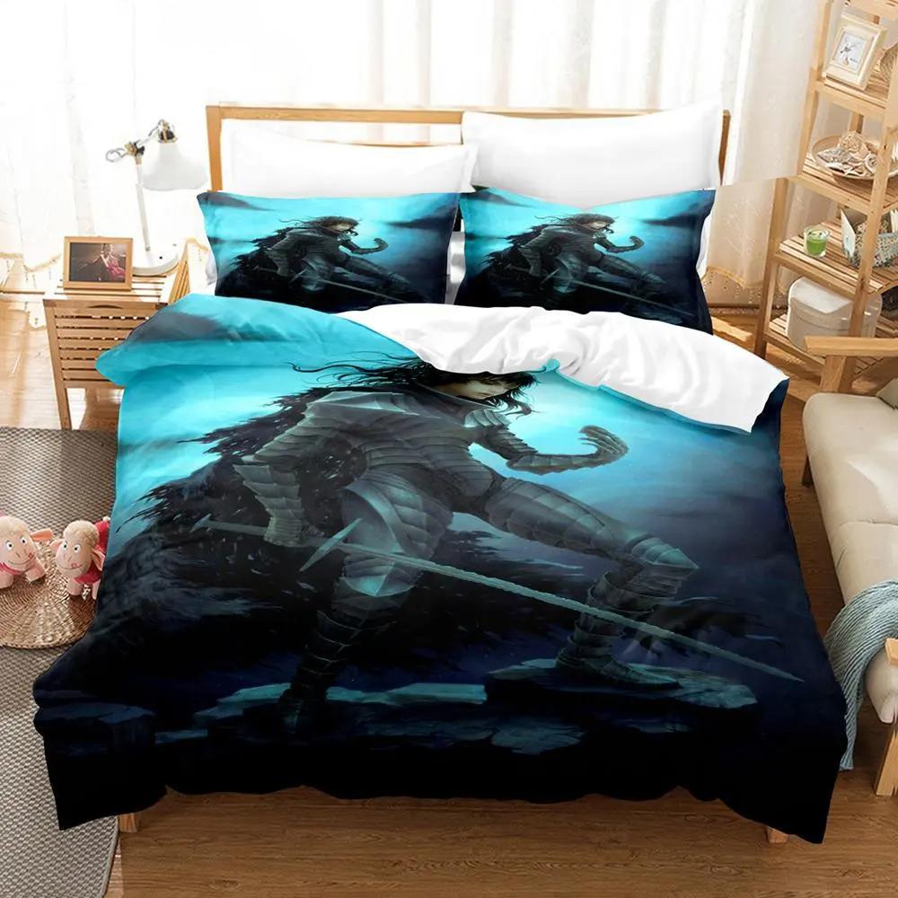 Anime Berserk Bettwäsche Set Jungen Mädchen Twin Queen Size Bettbezug Kissenbezug Bett Kinder Erwachsene Mode Home Textileextile