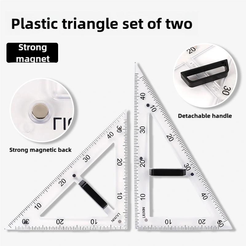 Large Math Geometry Rulers Plastic Geometry Tool for Blackboard White Board Teachers Class Geometry Math Set 40cm