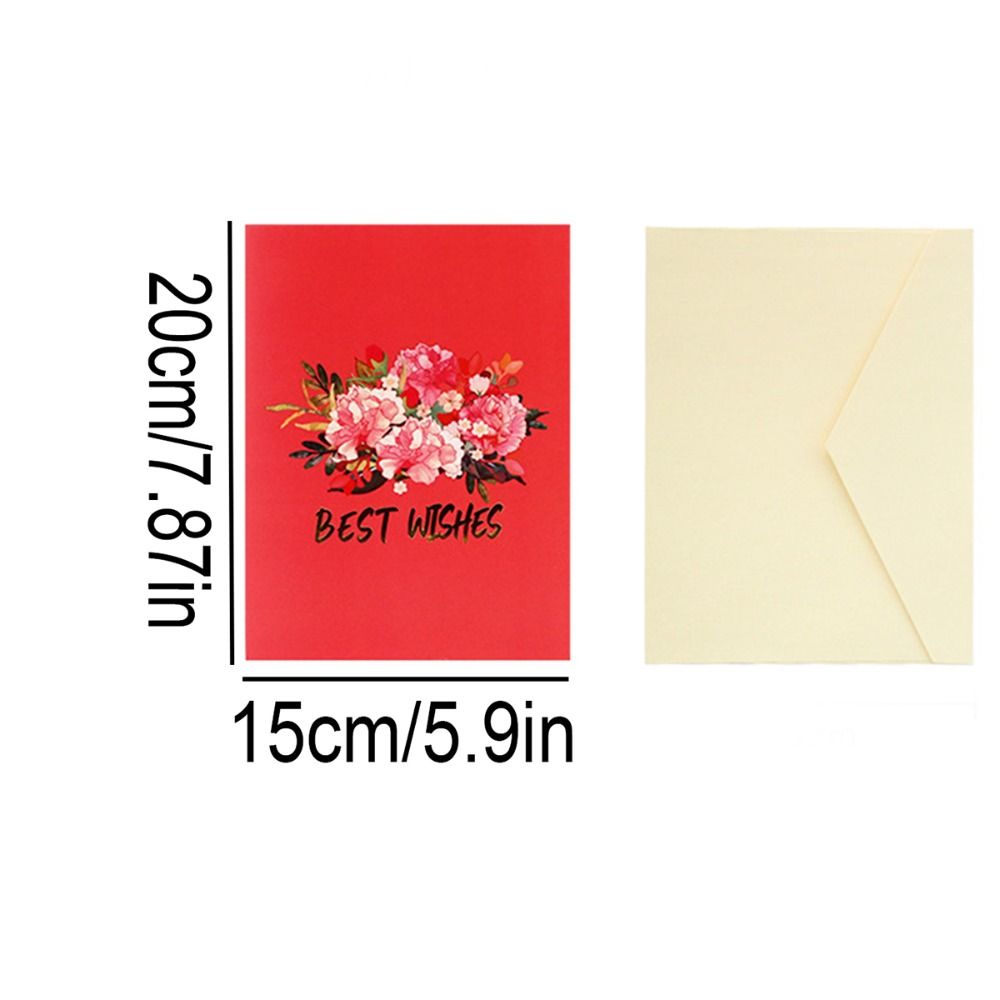 Handmade 3D Floral Greeting Card Paper Material Best Wishes Card Thanksgiving