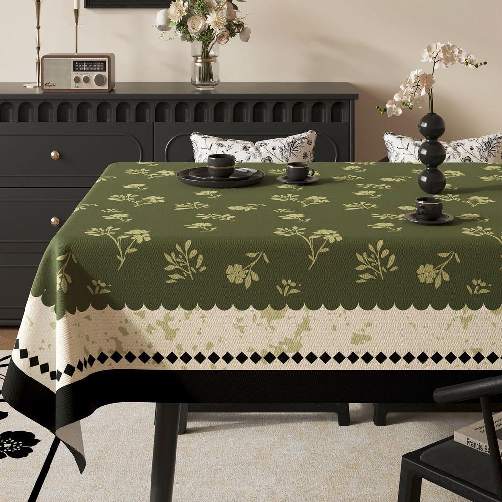 Affordable Luxury Tablecloth: Waterproof, Oil-Resistant, and Wash-Free Dining Tablecloth; Rustic Vintage Coffee Tablecloth