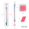 7pcs/Set Reusable Wax Refillable Embroidery Manicure Dotting Tool Nail Art Rhinestone Bead Wax Dotting Pen Otating Glue Point