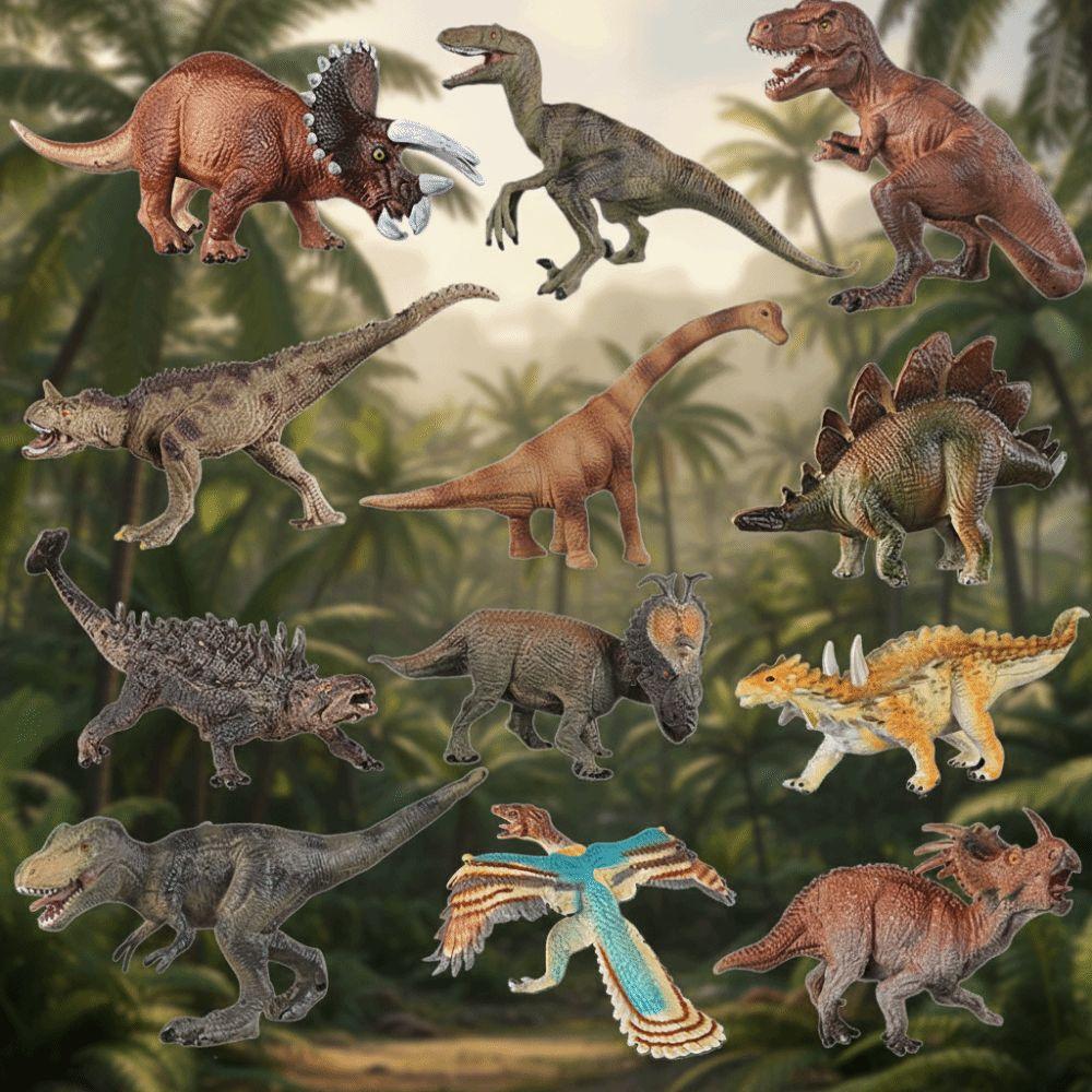 Multiple Sizes Dinosaur Model Rubber Tyrannosaurus Jurassic Dinosaur  Animal Figure Collection