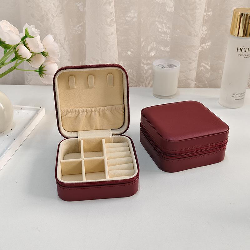 Simple ins jewelry storage box travel creative mini portable stud earrings necklace box ring jewelry packaging box
