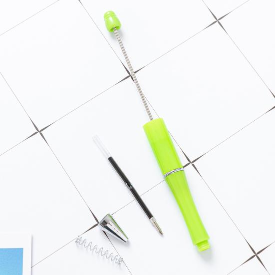 10 ks korálkových DIY per s barevnými korálky a doplňovatelným inkoustem, hladce píšící kuličkové pero, kreativní řemeslo pro děti, zábavné školní potřeby