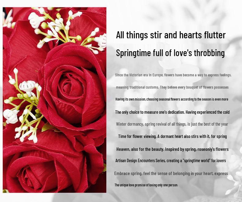 Groom Lifting Bride Artificial Rose Bouquet - Chinese Style Wedding Props