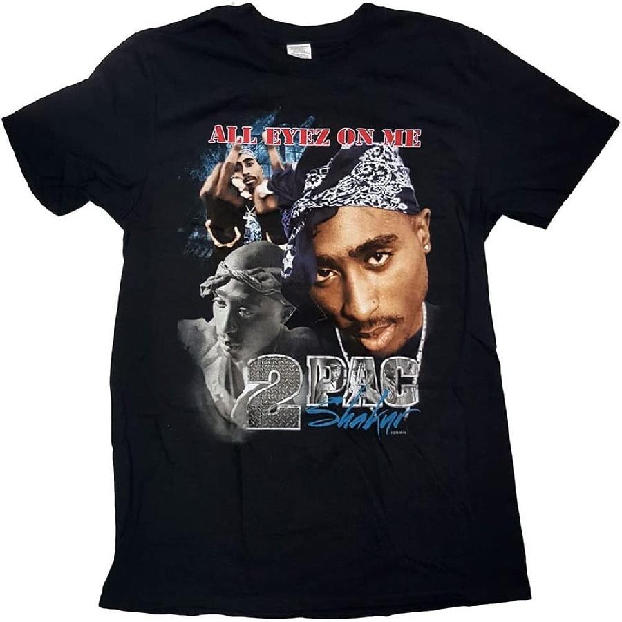 2Pac Тупак Футболка All Eyez Логотип Посвящение Официальная Мужская Черная Размер XL S