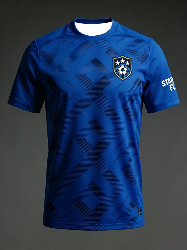 Rhombus dark pattern jersey, professional competition-grade quick-drying breathable football short sleeves