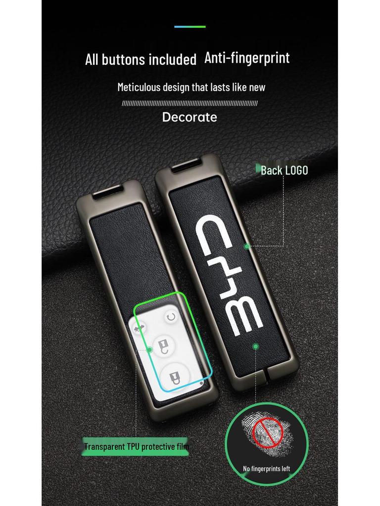 Compatible BYD G5 Car Key Case Cover (2016-2018 Models), High-End Suri Metal Shell.