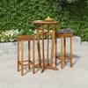 Day and Night - Day and Night Garden Table and High Stools 3 Pcs Solid Acacia Wood