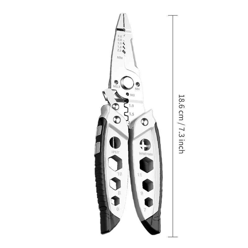 

Клещи для зачистки проводов Многофункциональные Электрические Клещи для резки кабеля Обжим клемм Разделение Линия намотки Ручной инструмент