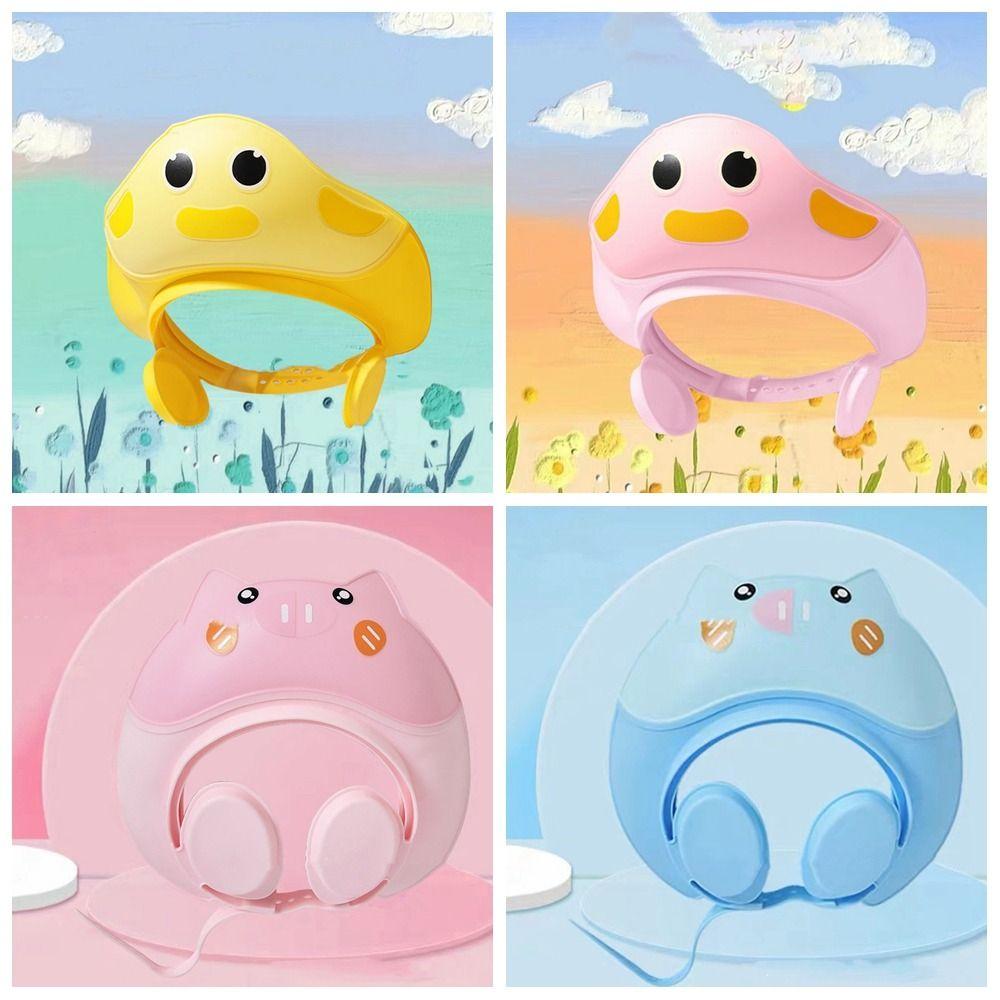 

Soft Baby Shower Cap Cute Animal Shape Children s Bath Cap Shower Protect Head Cover Style1