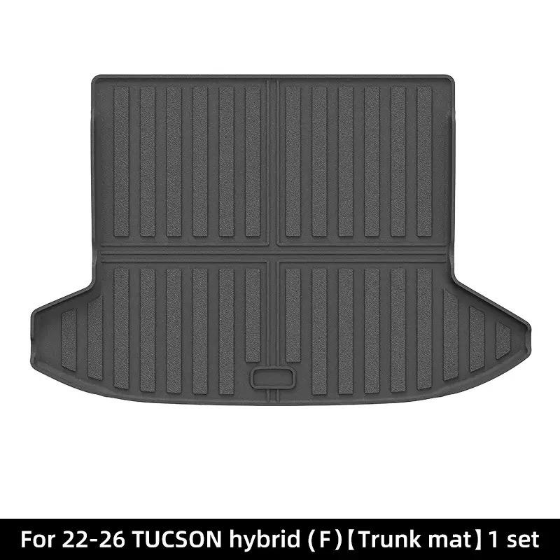 For Hyundai TUCSON 2022-2026 Trunk Mat TPE Rear Seat Backrest Anti Dirty Mat All Weather Waterproof Cargo Liner Trunk Floor Mats