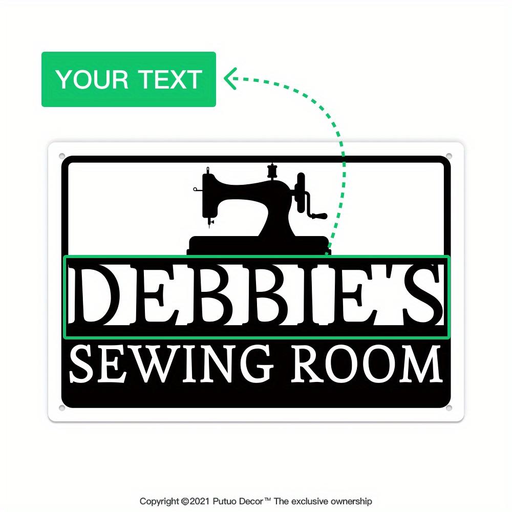

Decor Personalized Sewing Room Sign Custom Name Retro Metal Wall Decor for Sewing Room Tailor Gift for Women x Inch 20x30cm（7.8x11.8inch）