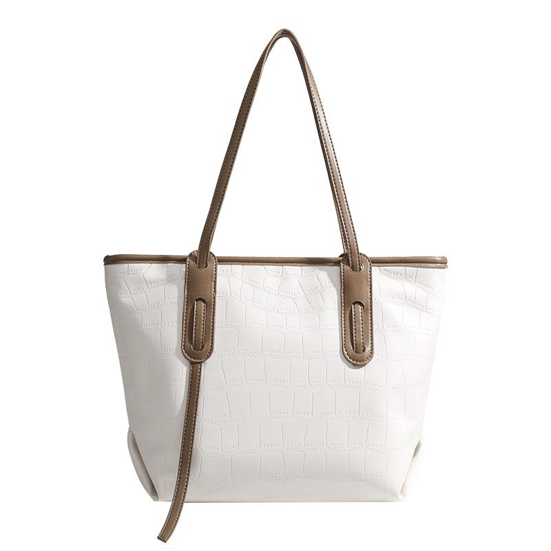 Simple large-capacity bag women's bag 2025 summer new trendy fashion ins shoulder bag portable tote bag