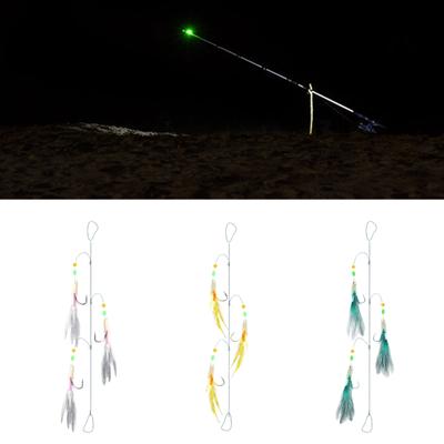 Sabiki Rigs Fishing Bait Lures Rigs with Glow Beads High Carbon Steel Hooks Luminous Fish String Hook Fishing Bait Hook
