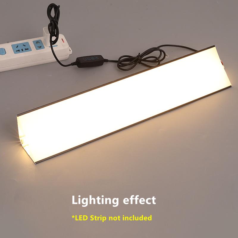 V Shape Ceiling Top Corner Linear Lamp LED Aluminum Profile No Slotting Wall Ceiling Plaster Line Luminous Decoration Light
