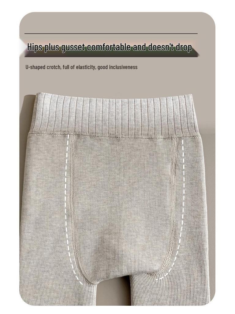 Girls' Winter Fleece Tights: Warm Footed Baby Bodysuit and Thick Children's Leggings