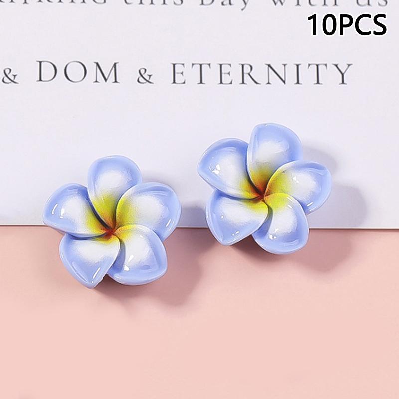 10Pcs Cartoon Simulation Flower Resin Series Jewelry Making Diy Accessories