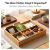 Square Shape Snack Storage Box 6 Grid Lidded Compartment Candy Plate  Home Party Serving