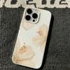 Milk Yellow Hibiscus Vintage Pattern Silicone Case For Iphone 13 11 14 Plus 12 17 15 16 Pro Max Retro Design Cover