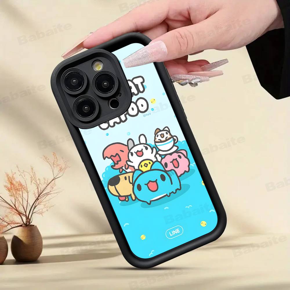 Bugcat Capoo Cute Phone Case For iPhone 16 15 14 Plus 13 12 11 17 Pro Max Pro Soft Cover