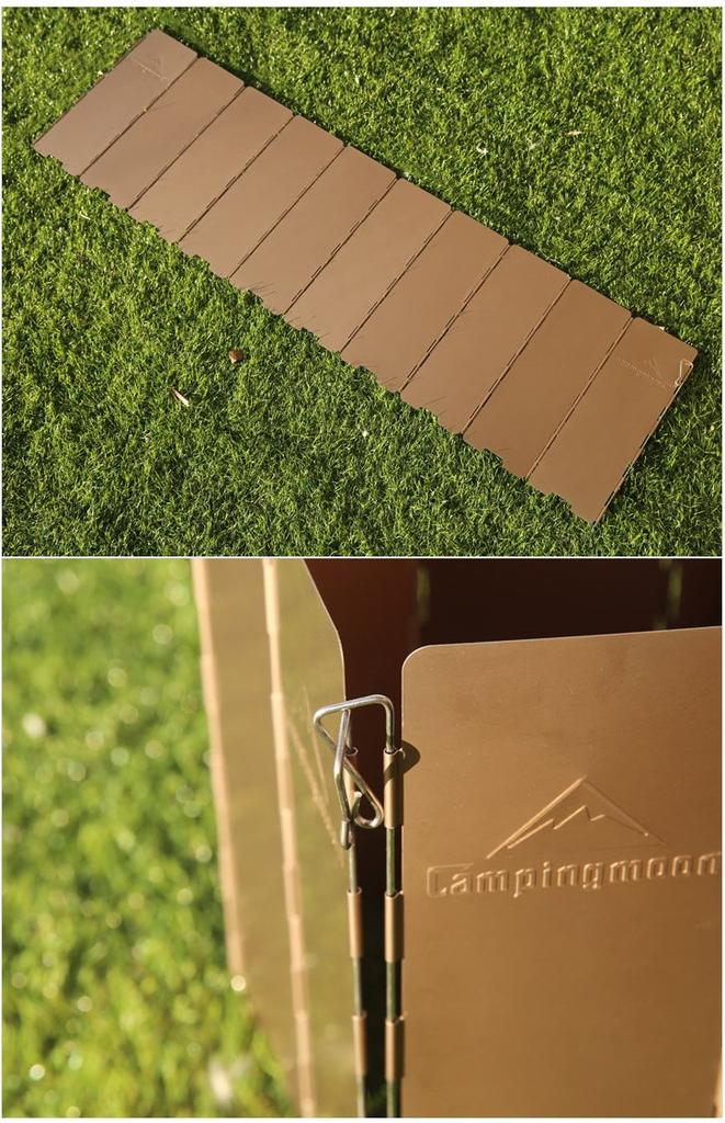 Camping Moon YD-10 Pikniková závětří Závětrná clona Hliníková závětří Skládací závětří Hliníková deska s oxidovým povlakem Venkovní partner s úložným boxem L