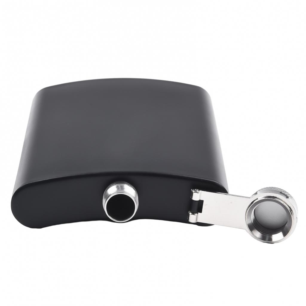 Hiking Other Spirits Flask Portable Small Wine Jug 7-12oz Black Black Matte