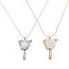 Unique Magic Mirror Pendant Necklace Unique Heart Mirror Charm Clavicle Chain