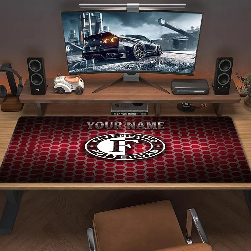 Feyenoord Custom Name Large Size Mouse Pad Large Gaming Table Cushion Non-slip Laptop Tablet Big Mousepad XXL Mat Mini PC Playmat With Lock Edge
