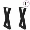 VidaXL Dining Table Legs 2 Pieces Black 50 X (72-73,3) Cm Steel 4012716