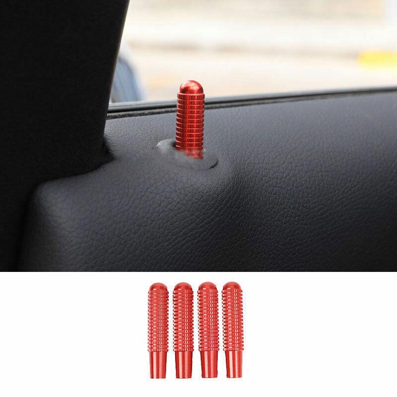 Red Aluminum Inner Door Lock Down Bolt Ring Trim Fit For 2015- Benz C-Class