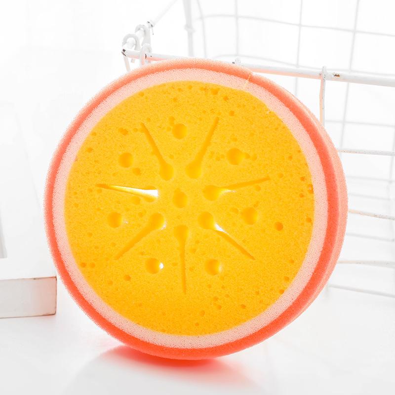 Fruit-Themed Thickened Sponge Scourer for Powerful Stain Removal and Degreasing.