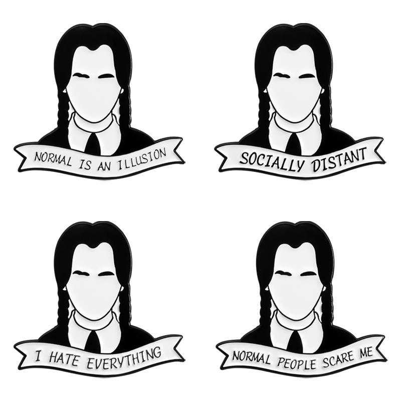 3-6 Pcs/set Anime TV Movies Enamel Pins Horror Movie Characters Brooches Lapel Badges Jewelry Gift for Fans Friends