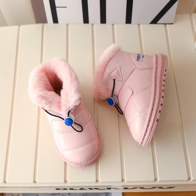 Klassische Kinder Schneestiefel Warme Winter Kinder Schuhe Stiefel für Mädchen Mode Jungen Freizeit Knöchel Baumwollstiefel Rutschfest Vielseitig