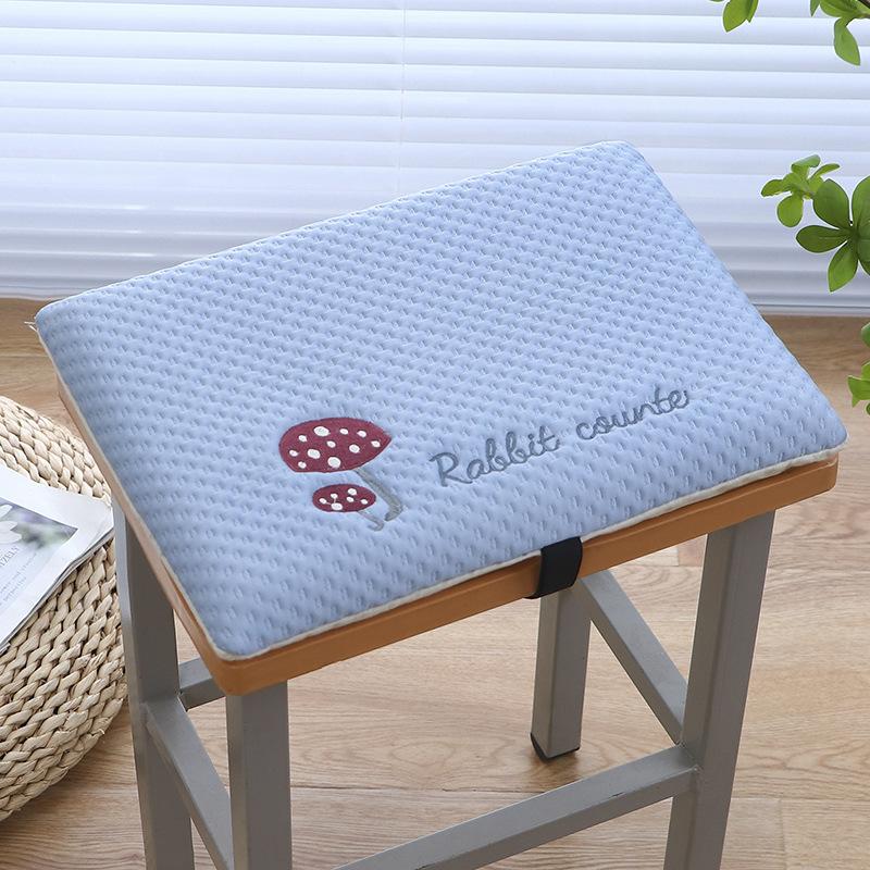 Summer Cushion Student Memory Foam Chair Cushion Classroom Square Stool Seat Cushion High School Chair Stool Can Be Detached and Washed Simple