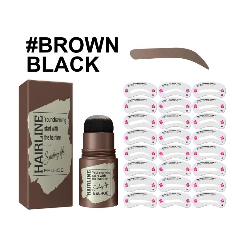 Eelhoe Hairline Eyebrow Liner (Black With Eyebrow Stickers) Eyebrow Pencil For Natural Lazy Person'S Quick Makeup Eyebrow Liner