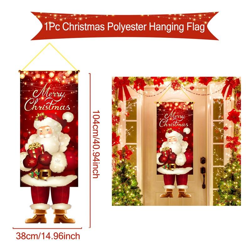 Christmas Hanging Flag Banner Merry Christmas Decor For Home 2025 Xmas Ornament Decor Navidad Kerst Natal Noel NewYear Gift 2025