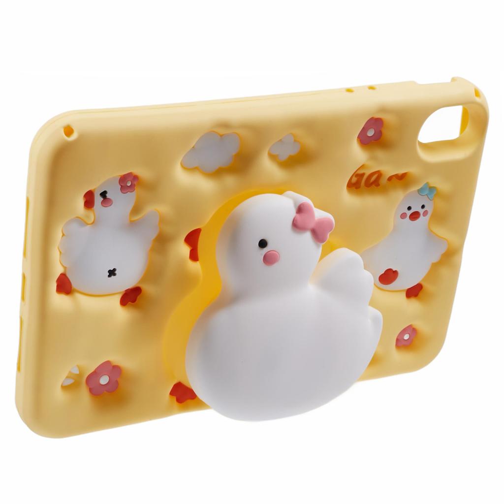 For Huawei MatePad SE 11 Silicone Tablet Case 3D Duck Pattern Design Protective Cover with Shoulder Strap