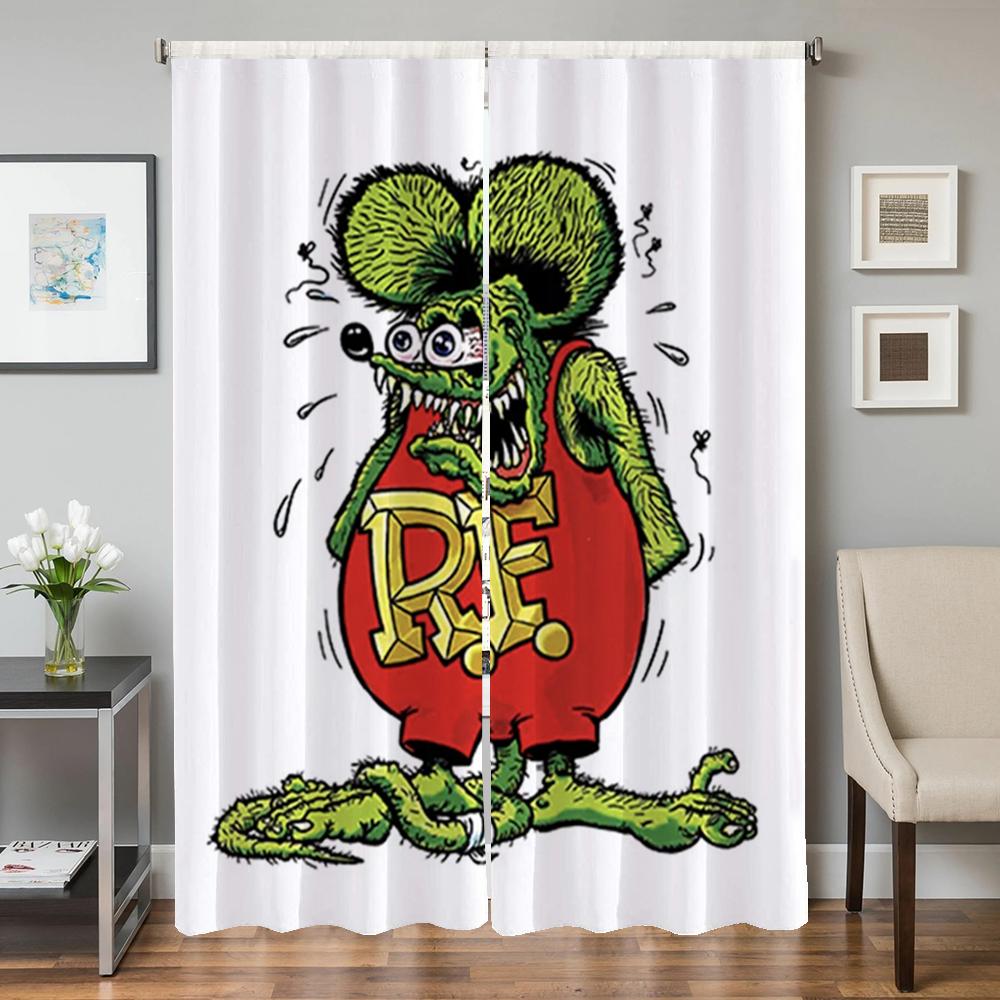 

Curtains Window Doors Curtain Room Bedroom Decoration Partition Kitchen Living Home Interior Darkening Made Of Polyester Decor Treatment W100*H130(CM)-Hooks&2PCS