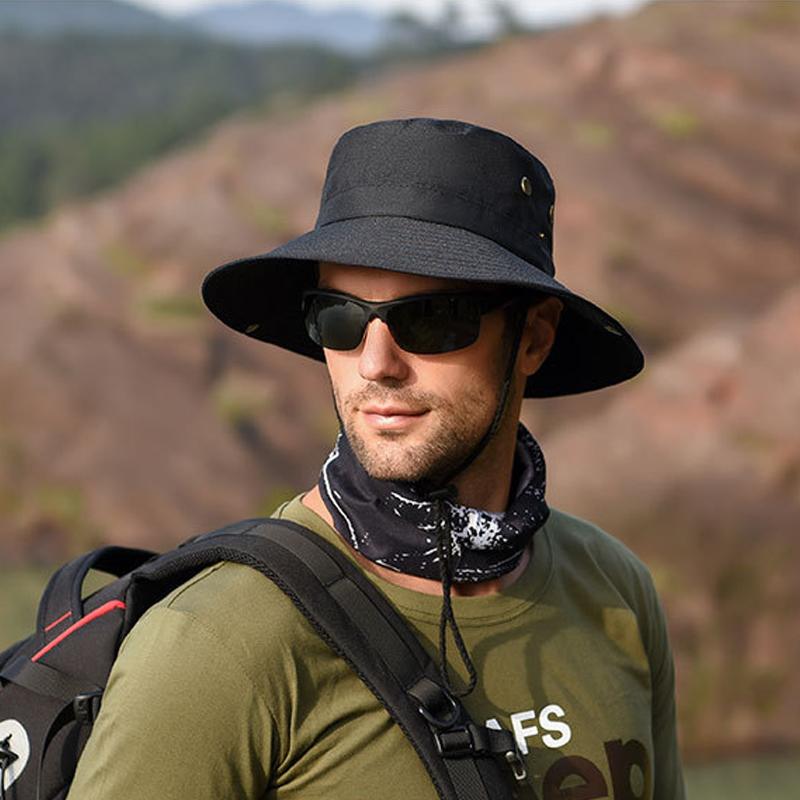 K31 Men's Hat Panama Bucket Hat Outdoor Sun Protection Hats For Men Fashion Summer Hat Sun visor Fisherman's Hat Anti-UV Sun Hat