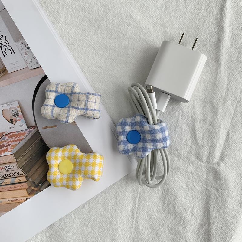 Cute Cat Paw Cable Tie Data Cable Storage Buckle Charging Cable Winder Headphone Cable Storage Fabric Cute Fixed Cord Holder New