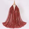 Ethnic Style Gold Foil Printed Scarf Soft Polyester Women S Fashion Scarf